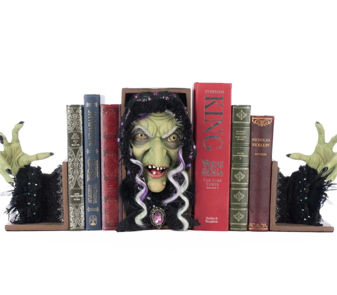 Katherines Collection Katherine's Collection 13" Grizelda Book with Bookends Halloween Decoration 28-528616 Online