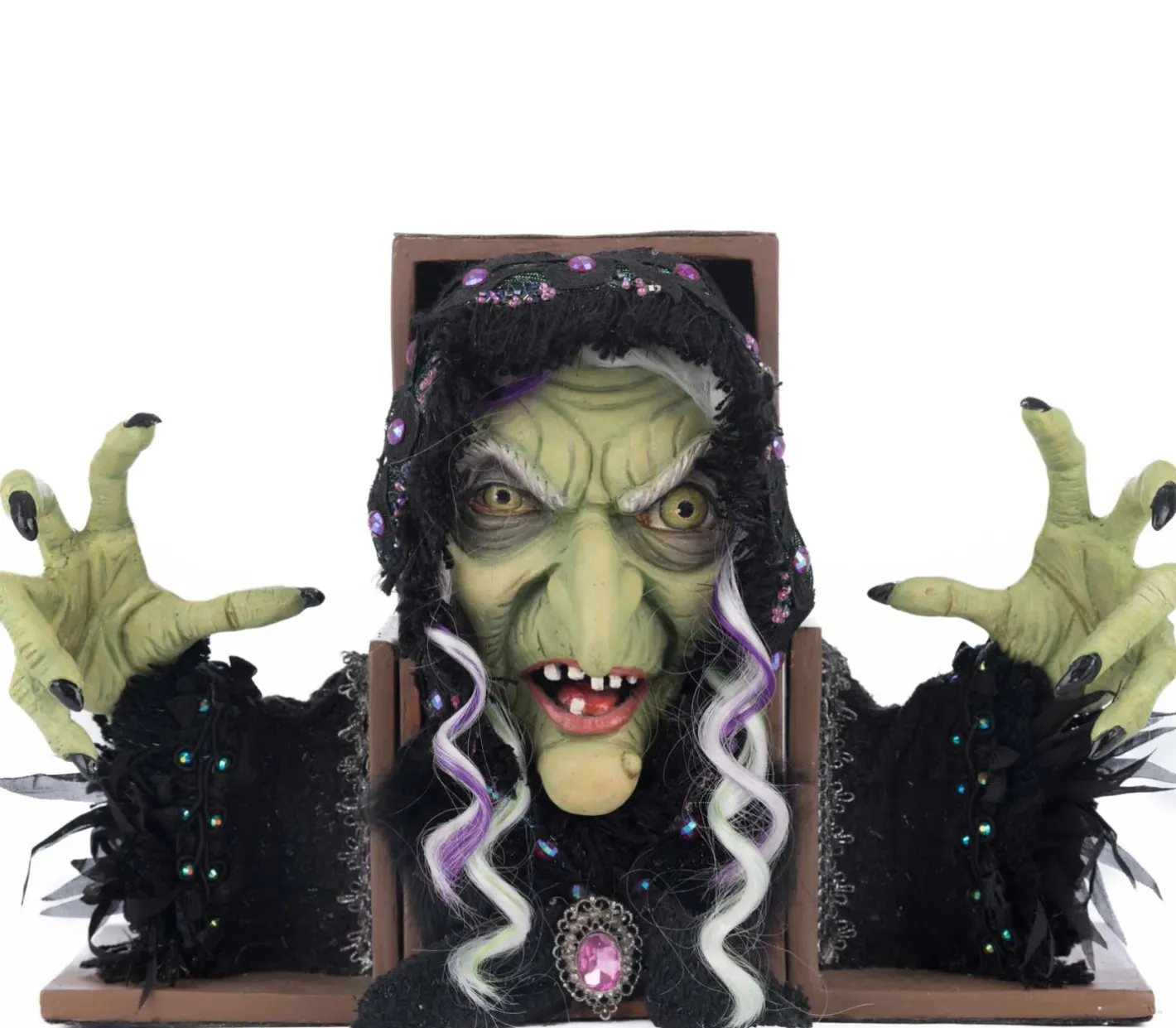 Katherines Collection Katherine's Collection 13" Grizelda Book with Bookends Halloween Decoration 28-528616 Online