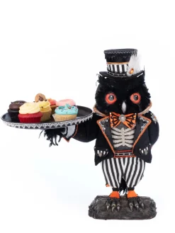 Katherines Collection Katherine's Collection 21.5" Oscar Macabre Owl Server Halloween Decoration 28-528678 New