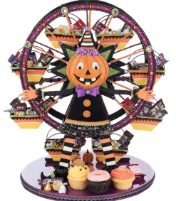 Katherines Collection Katherine's Collection 21" Pumpkin Ferris Wheel Cupcake Holder Halloween Decoration 28-528636