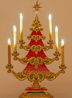 Katherines Collection Katherine's Collection 32.5" Royal Christmas Ball Tree with Candles Decoration 28-528804 Best