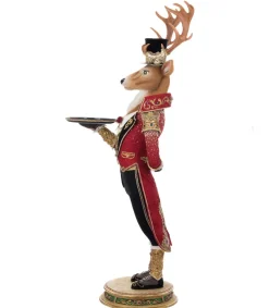 Katherines Collection Katherine's Collection 60.5" Royal Christmas Ball Reindeer Butler Holding Tray Decoration 28-528806 Best