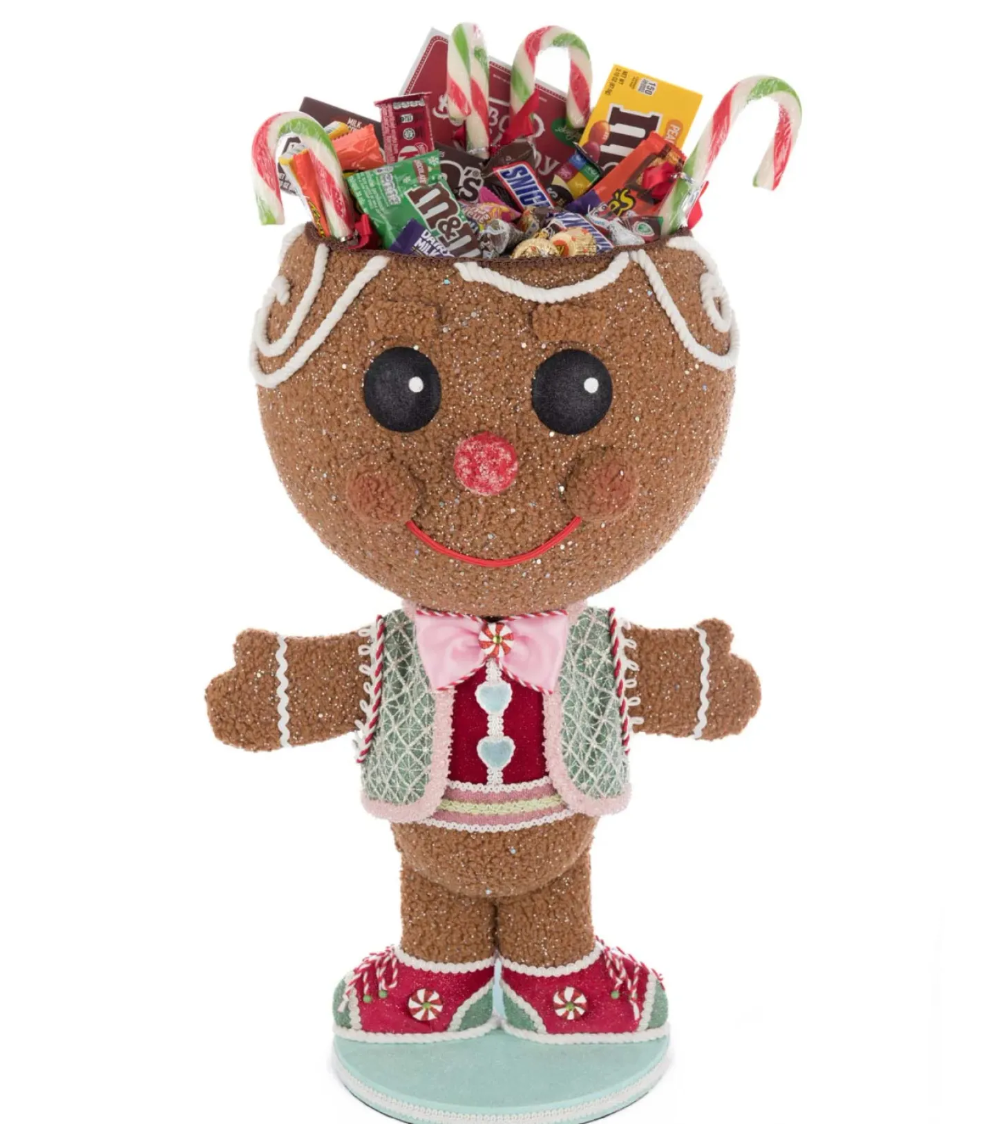 Katherines Collection Katherine's Collection 23.5" Sweet Delights Stick E. Sweet Gingerbread Boy Candy Container 28-528737 Discount