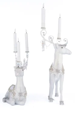 Katherines Collection Katherine's Collection Crystal Christmas Standing or Sitting Deer Christmas Candleholder