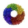 Kurt Adler 24" Foil Rainbow Pride Christmas Wreath WRT0402 New
