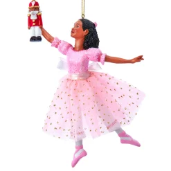Kurt Adler 6.75" African American Clara Ballerina Christmas Ornament E0849