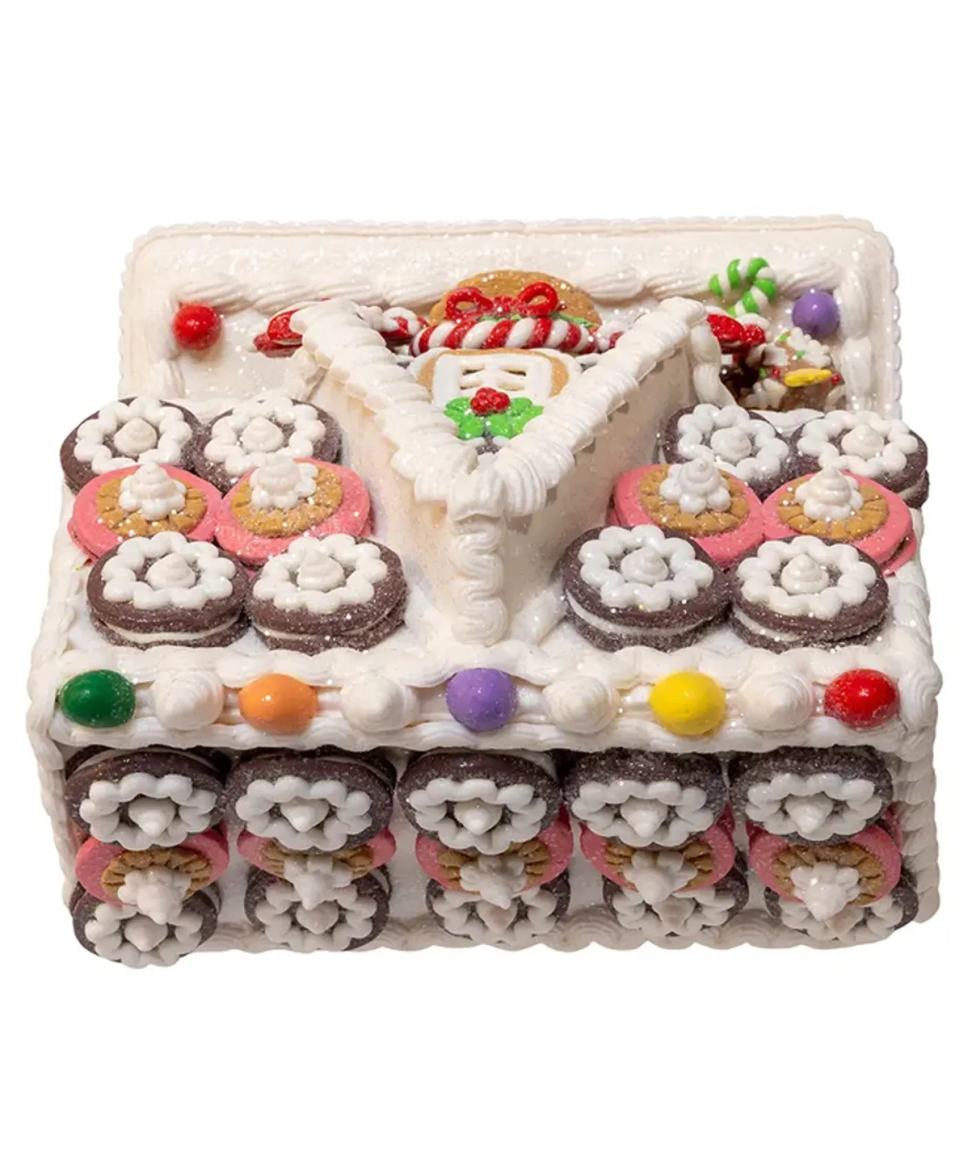 Kurt Adler 9.5" Battery Operated LED Cookie Gingerbread House Christmas Decoration GBJ0058 Discount
