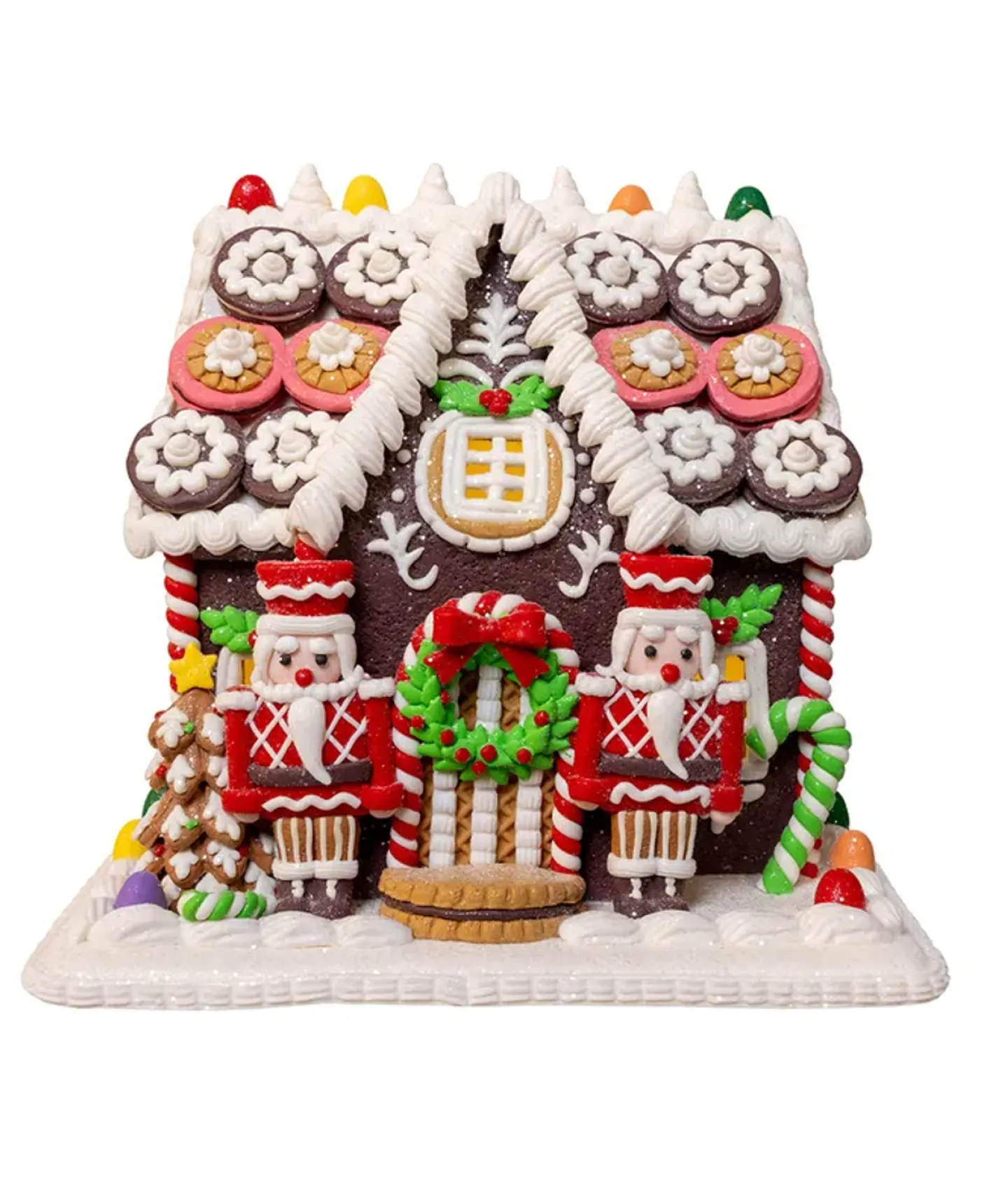Kurt Adler 9.5" Battery Operated LED Cookie Gingerbread House Christmas Decoration GBJ0058 Discount
