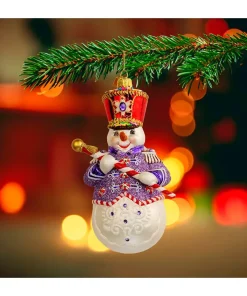 Kurt Adler 6" Bellissimo Band Leader Snowman Glass Christmas Ornament BELL0042 Outlet