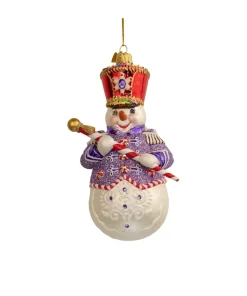 Kurt Adler 6" Bellissimo Band Leader Snowman Glass Christmas Ornament BELL0042 Outlet