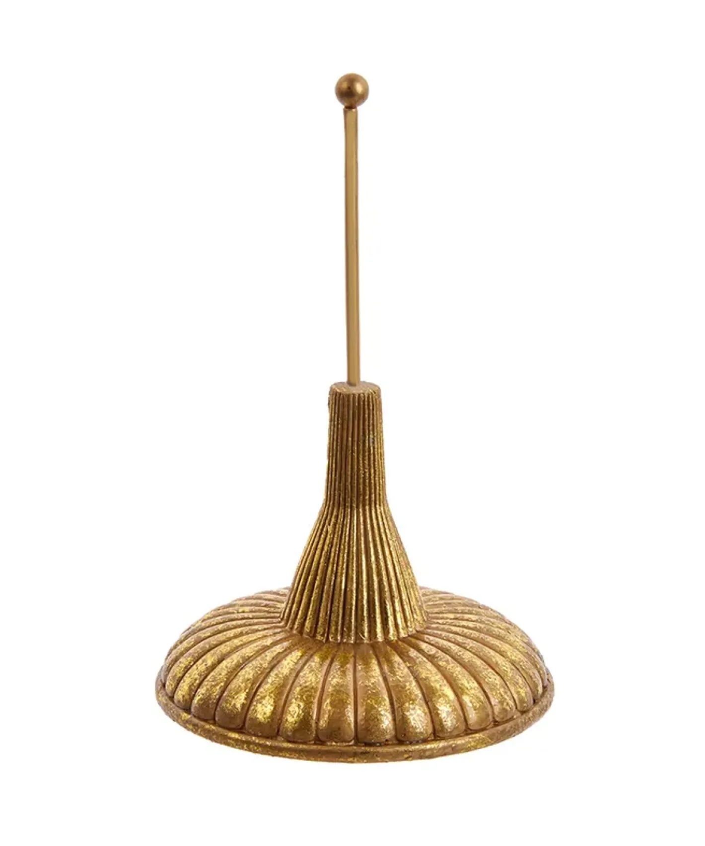 Kurt Adler 7" Gold Christmas Tree Topper Finial Holder D4412