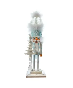 Kurt Adler 20" Hollywood Nutcrackers Lighted Animated Musical White Soldier Water Globe Hat Nutcracker HA0729 Discount