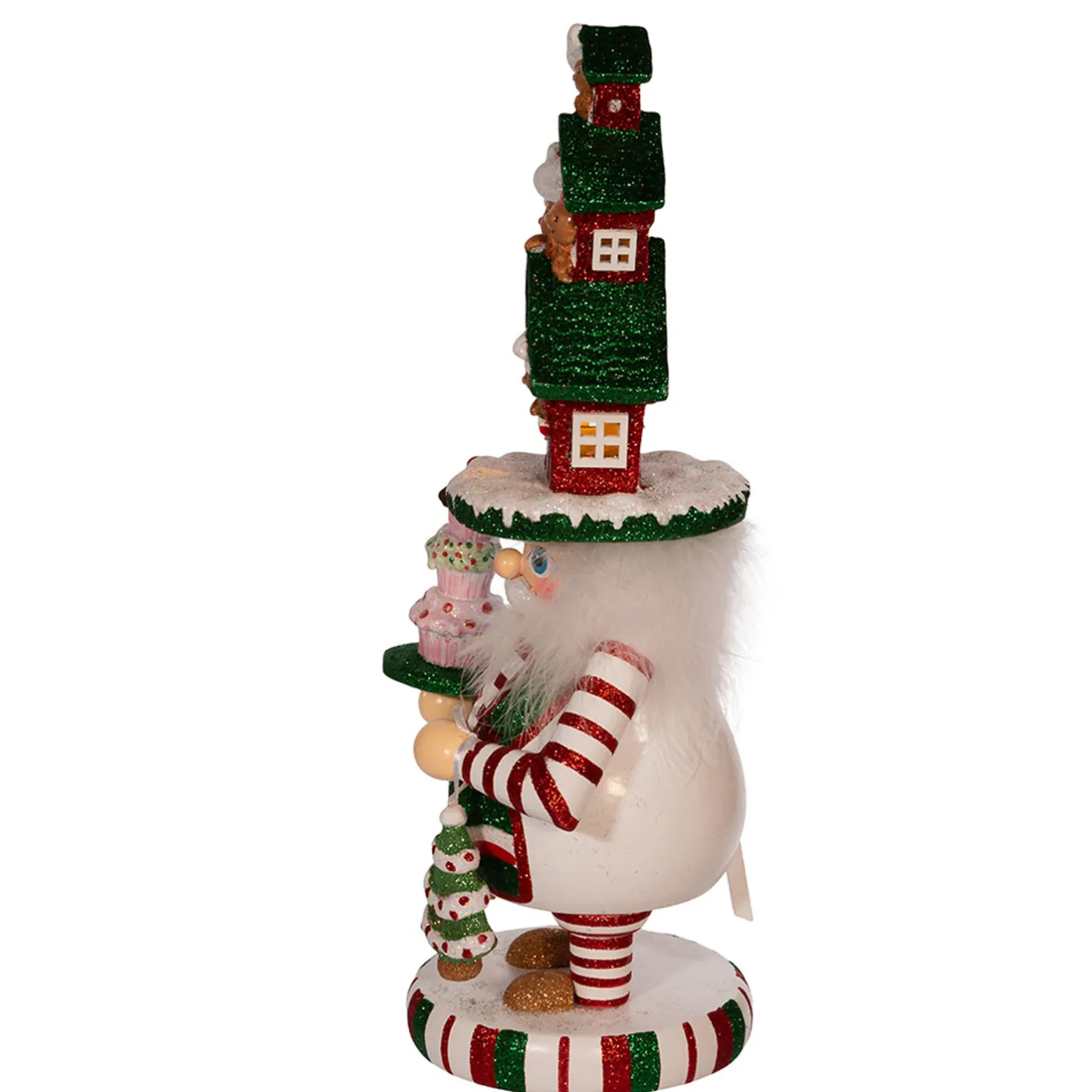 Kurt Adler 15" Hollywood Nutcrackers Lighted Gingerbread House Hat Nutcracker HA0571 Clearance