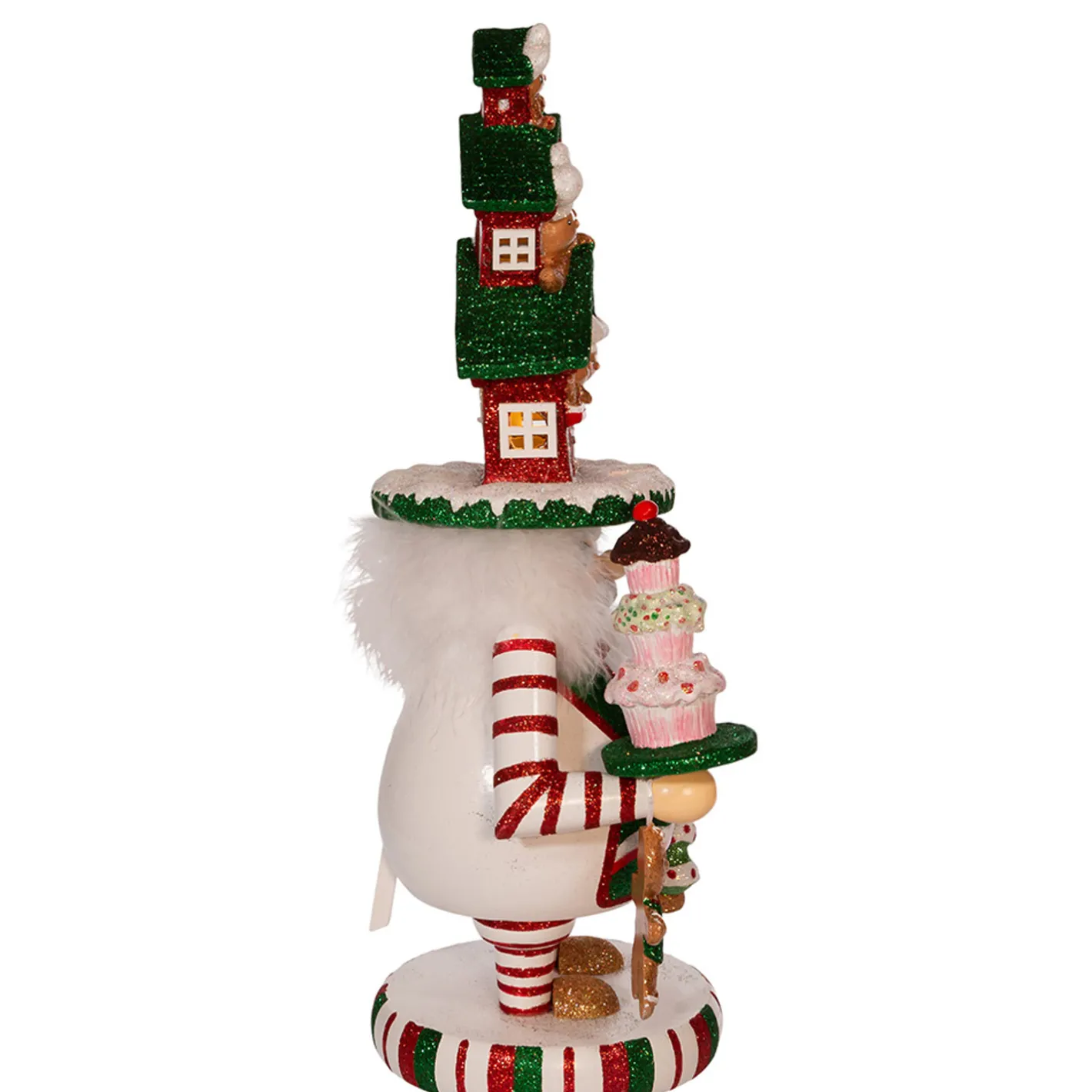 Kurt Adler 15" Hollywood Nutcrackers Lighted Gingerbread House Hat Nutcracker HA0571 Clearance