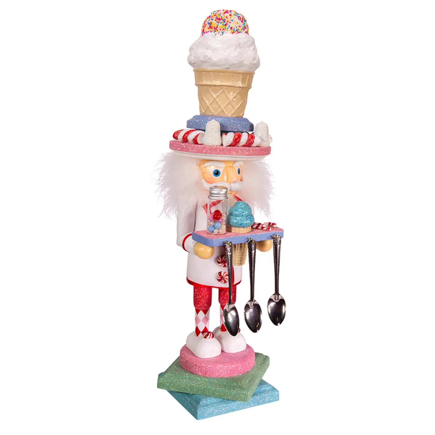 Kurt Adler 19" Hollywood Nutcrackers Ice Cream Nutcracker Christmas Figure HA0404 Hot