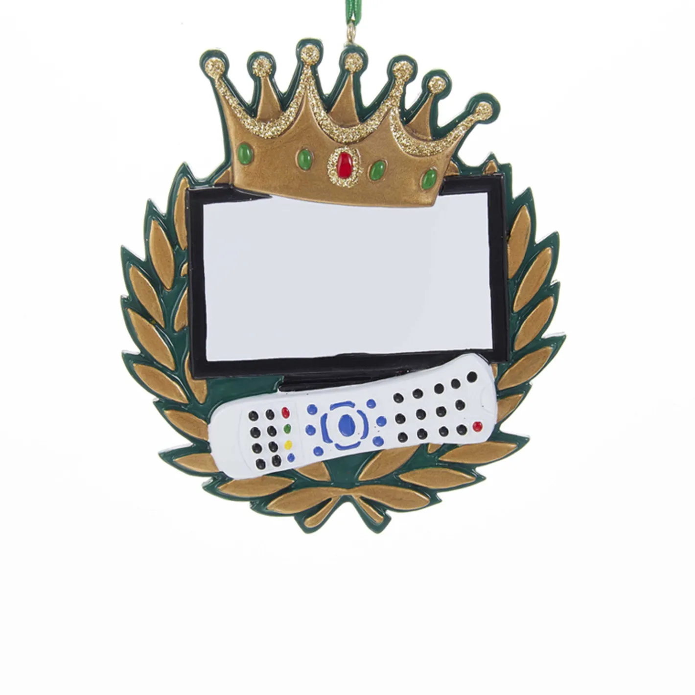 Kurt Adler 3.75" King Of The Remote Personalized Christmas Ornament W8213 Discount