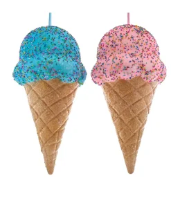 Kurt Adler 16" Large Blue or Pink Ice Cream Cone Christmas Ornament D4642 Best