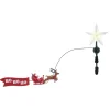 Kurt Adler 19.7" Lighted LED Star With Rotating Santa and Sleigh Christmas Tree Topper AD3001 Sale