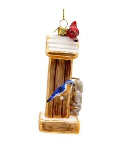 Kurt Adler 5" Noble Gems Bird Feeder Glass Christmas Ornament NBX0147 Outlet