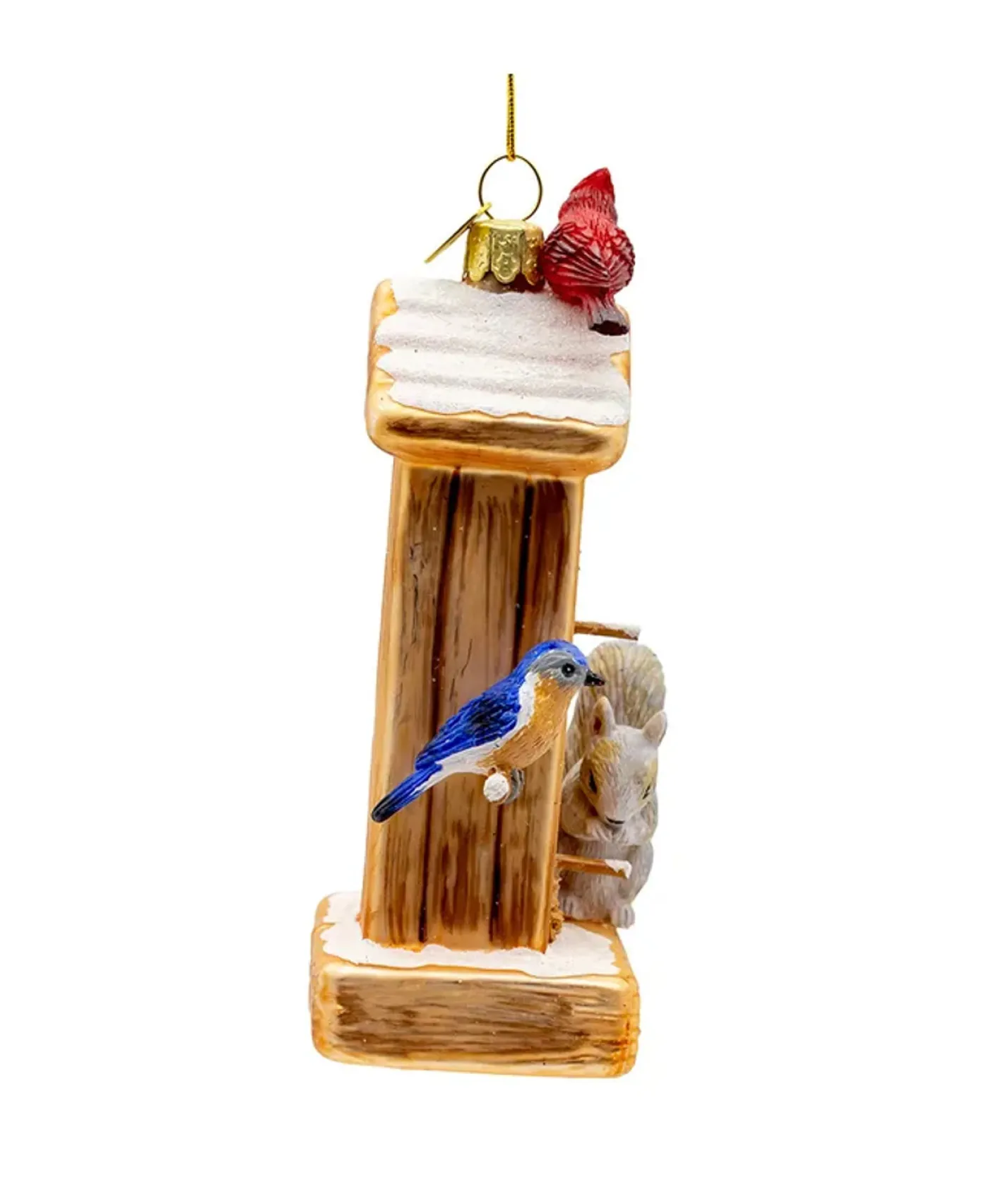 Kurt Adler 5" Noble Gems Bird Feeder Glass Christmas Ornament NBX0147 Outlet