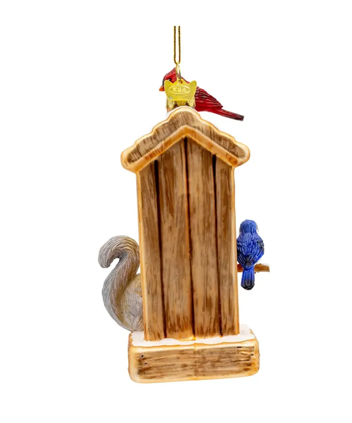 Kurt Adler 5" Noble Gems Bird Feeder Glass Christmas Ornament NBX0147 Outlet