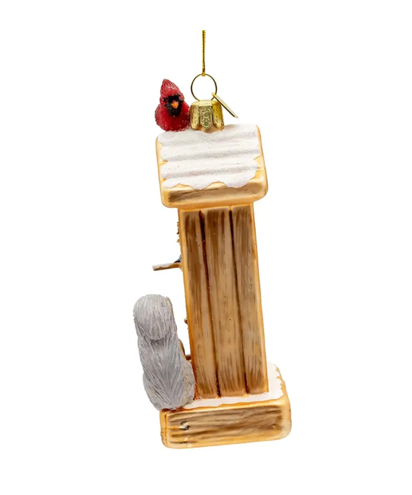 Kurt Adler 5" Noble Gems Bird Feeder Glass Christmas Ornament NBX0147 Outlet