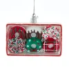 Kurt Adler 4.5" Noble Gems Donuts Glass Christmas Ornament NBX0144 Clearance