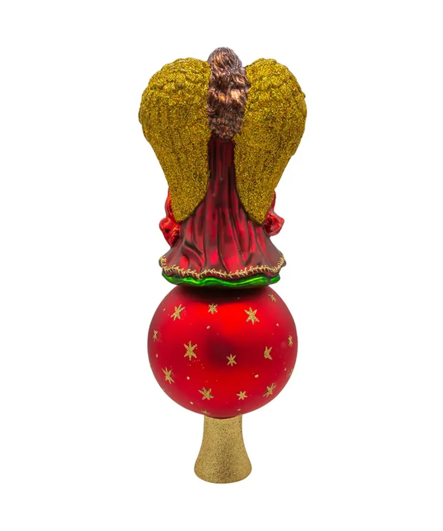 Kurt Adler 8.75" Noble Gems Finial Angel With Reflector Glass Christmas Tree Topper NBX0114 Hot