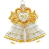 Kurt Adler 4.5" Noble Gems "50th Anniversary" Bell Glass Christmas Ornament NBX0107 Hot