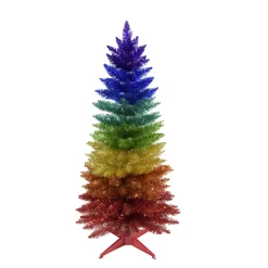 Kurt Adler 3' or 4' Un-Lit Rainbow Foil Artificial Christmas Tree Sale
