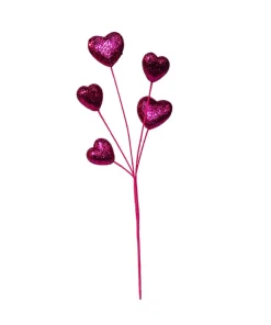 Kurt Adler 19" Pink Glitter Heart Christmas Tree Spray C9598 Discount