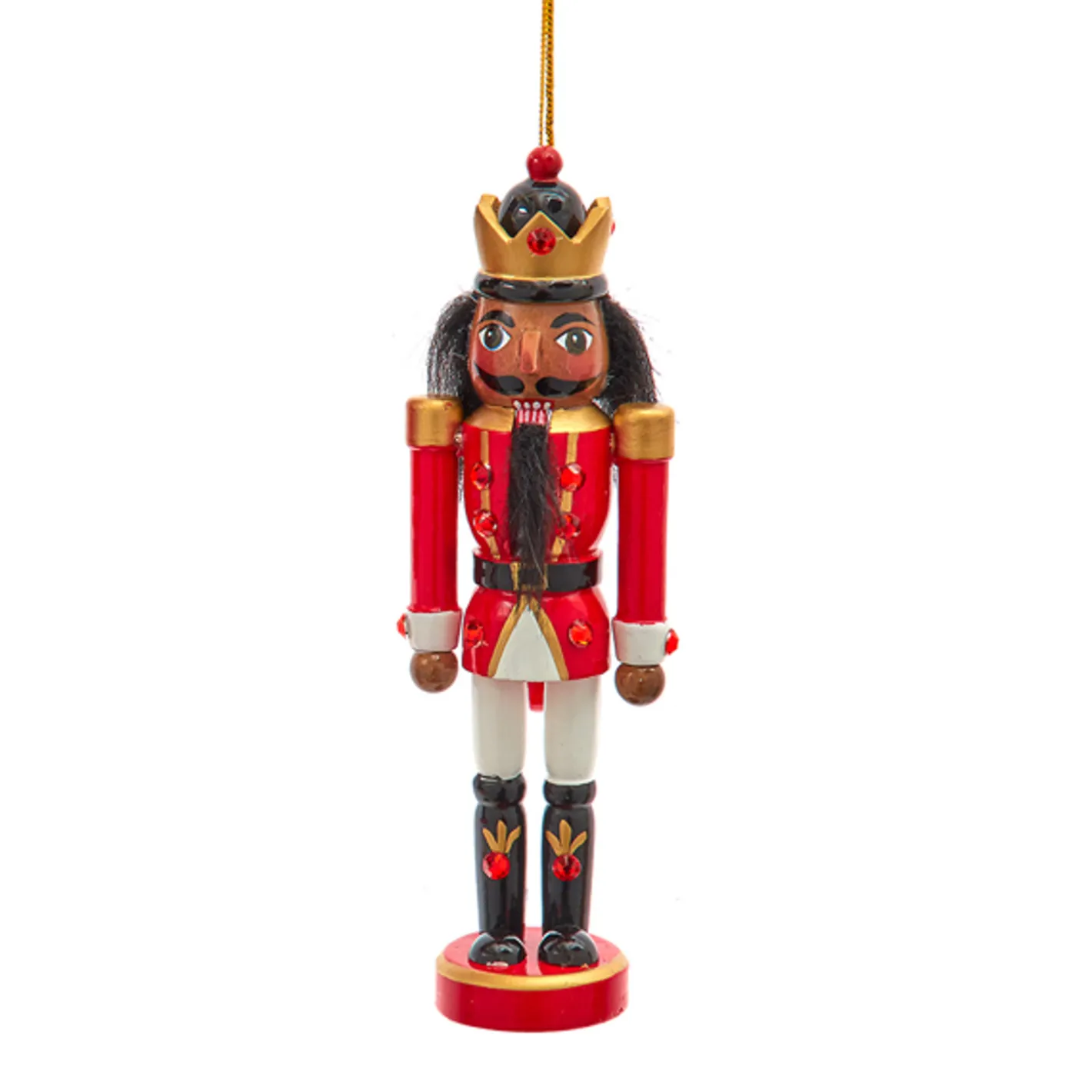 Kurt Adler 6" Red and White African American Nutcracker Ornament F2223 Hot