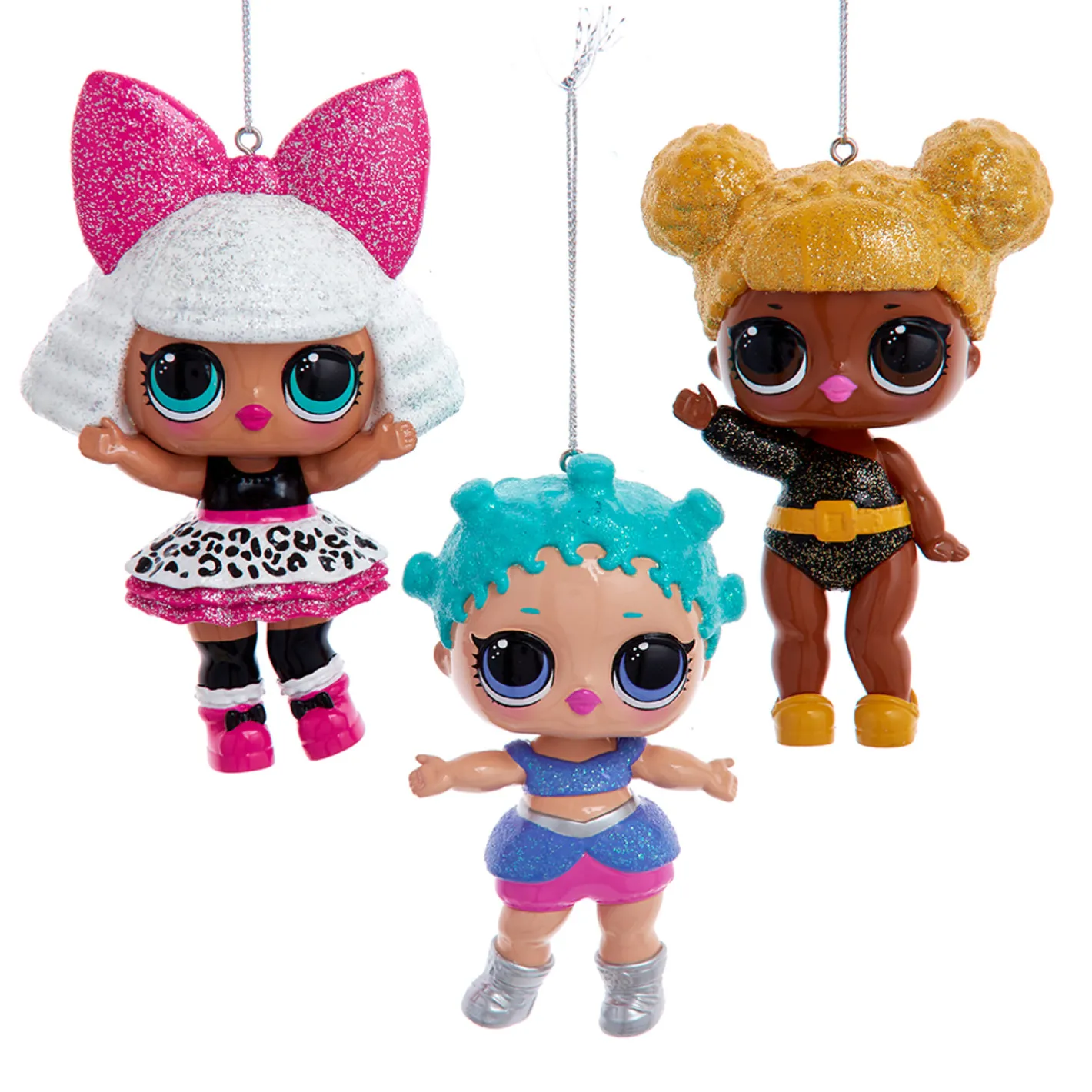 Kurt Adler 3.5" Set of 3 L.O.L. Surprise! Christmas Ornament LL1231