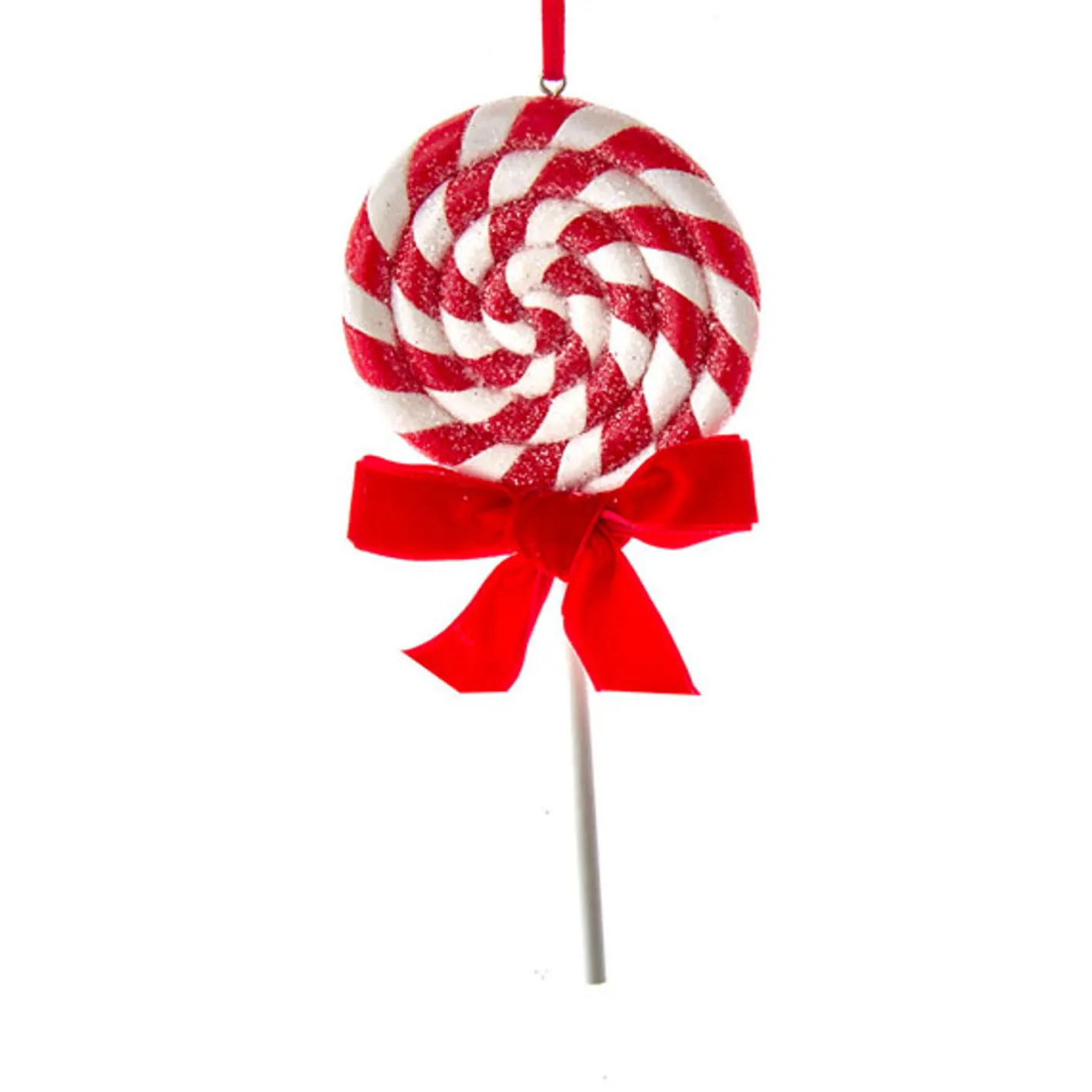 Kurt Adler 6.3" Set of 2 Peppermint Stripe Lollipop Christmas Ornament D4099 New