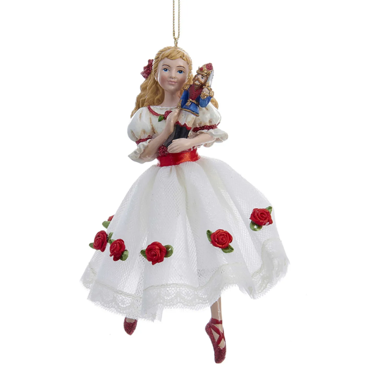 Kurt Adler 6" The Nutcracker Suite Clara in Cloth Dress Christmas Ornament C9252 Outlet