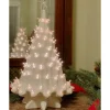 Handmade Ceramics Large Lighted White Ceramic Ice Christmas Tree 23" Hot
