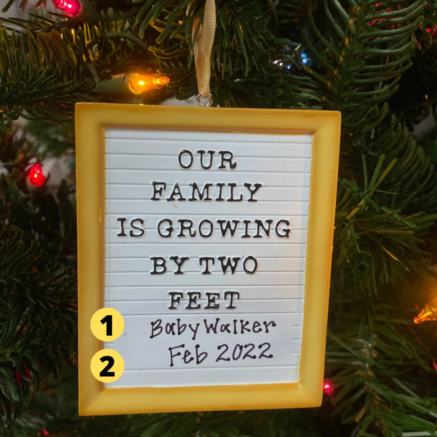 Polar X Letter Board Personalized Christmas Ornament OR2181 Best