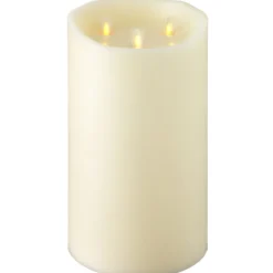 Liown 10" Moving Triflame Ivory Unscented Battery Candle 18017 Sale
