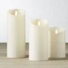 Liown 3.5" x 5", 7", or 9" Moving Flame Ivory-Vanilla Scented Pillar Battery Candle Hot