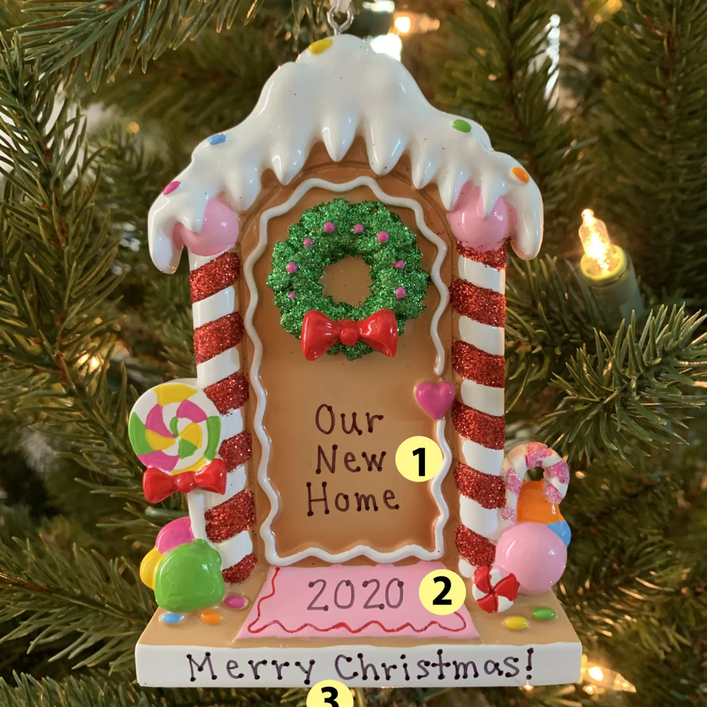 Polar X New Home Gingerbread House Personalized Christmas Ornament OR1894 Discount
