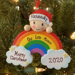 Polar X Our Little Miracle Rainbow Baby Personalized Christmas Ornament OR1965 Best