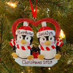 Polar X Penguin Couple First Christmas Personalized Christmas Ornament OR1721 Best