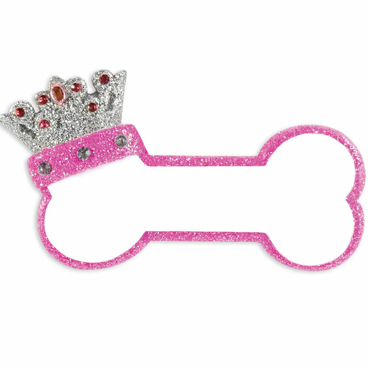 Polar X Pink Dog Bone with Princess Crown Personalized Christmas Ornament Outlet