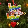 Polar X Pride "Love Is Love" Personalized Christmas Ornament OR1455 Discount
