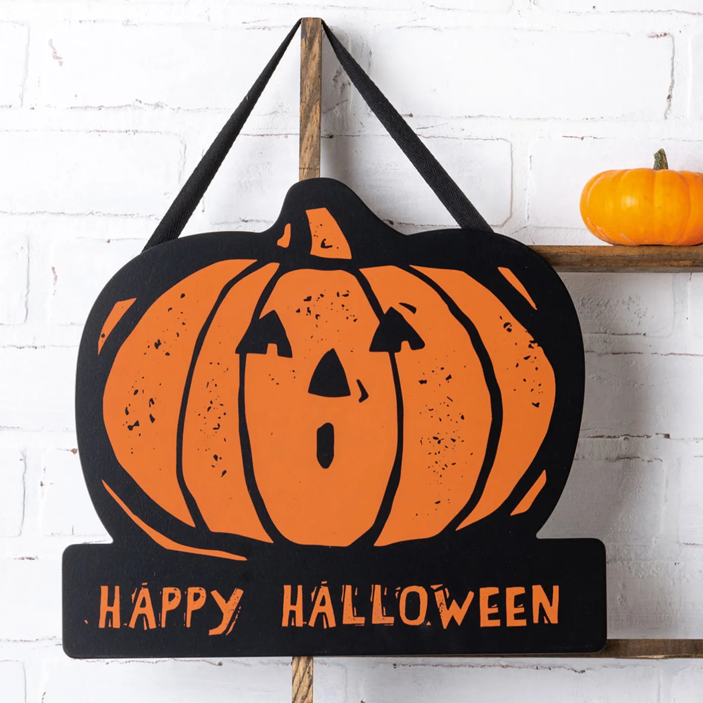 Primitives By Kathy 13" Happy Halloween Wall Hanging Sign 113482