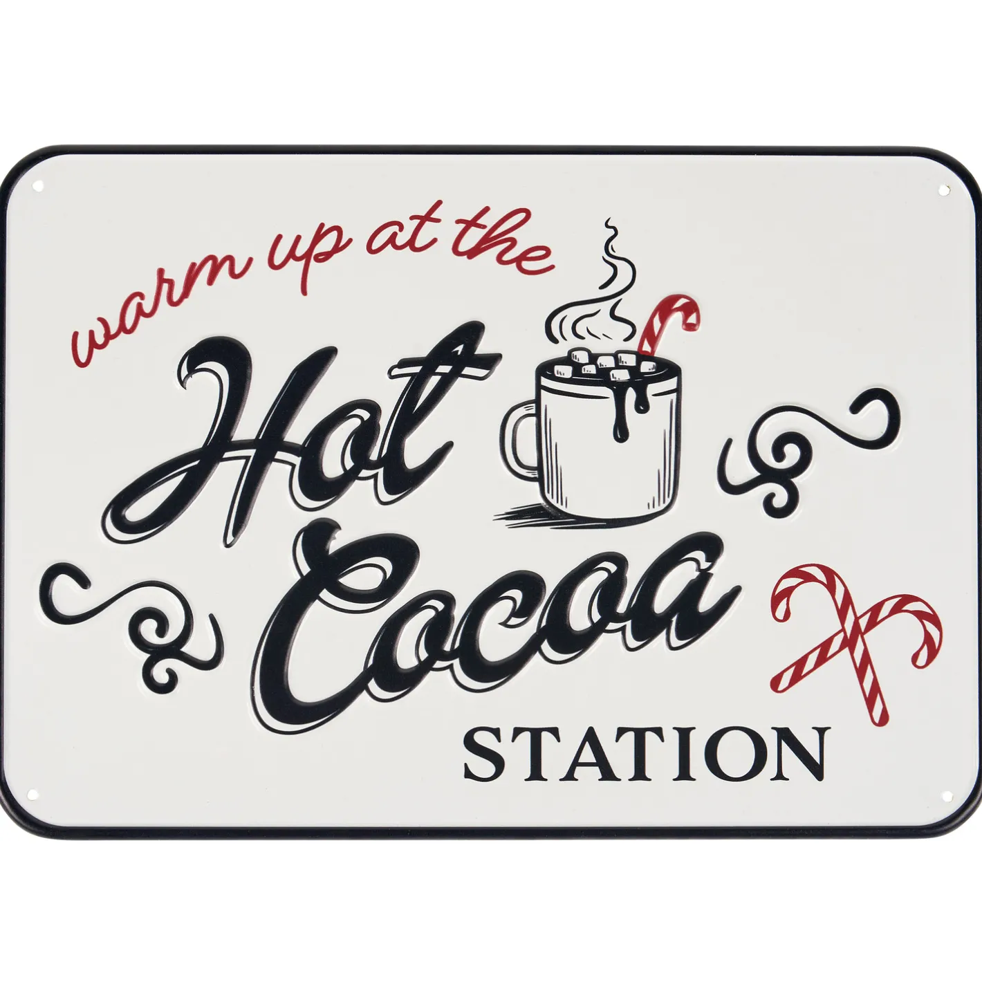 Primitives By Kathy 13.5" Hot Cocoa Station Metal Christmas Sign 119011 Best