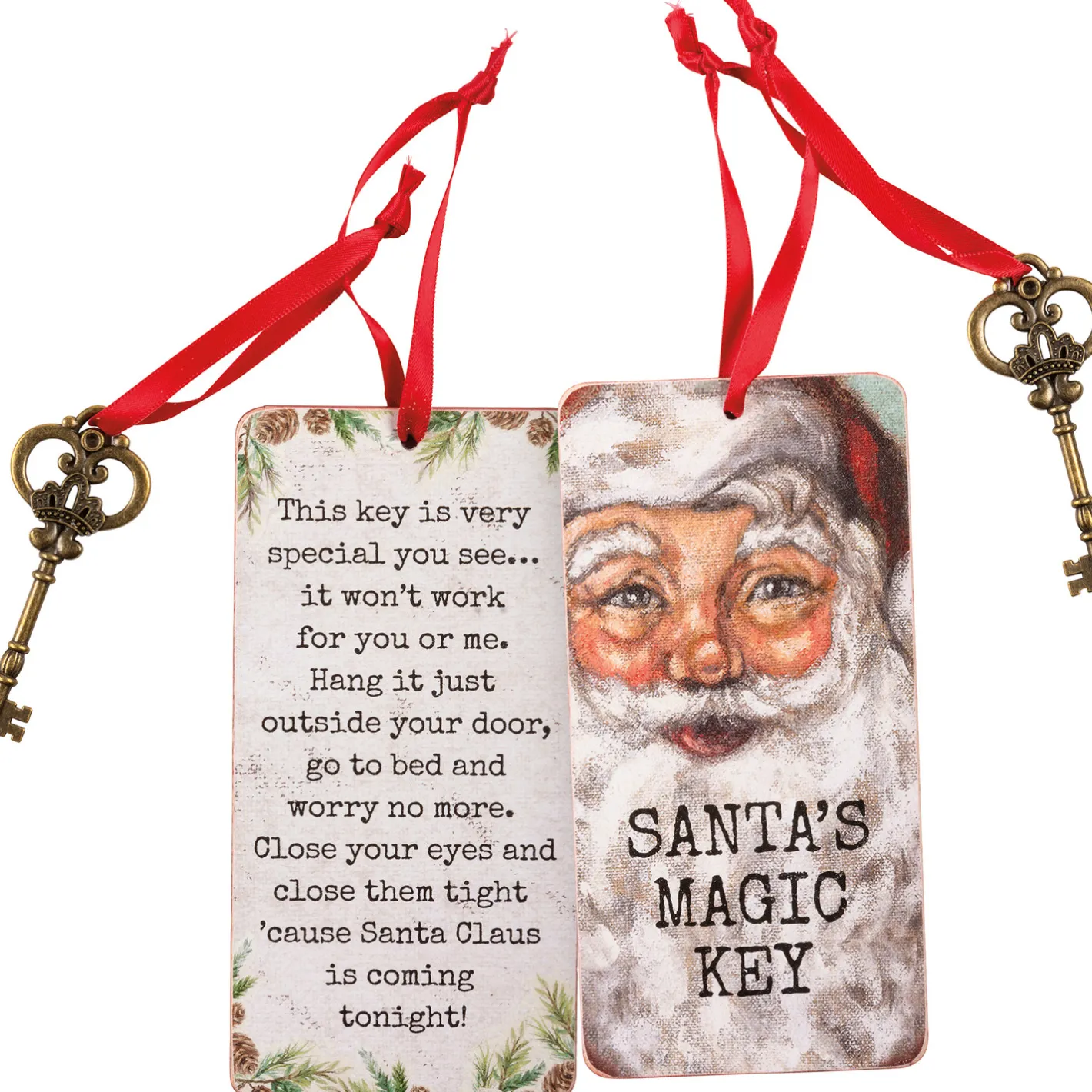 Primitives By Kathy Primitive's By Kathy 6" Santa's Magic Key Christmas Ornament 113542 Best
