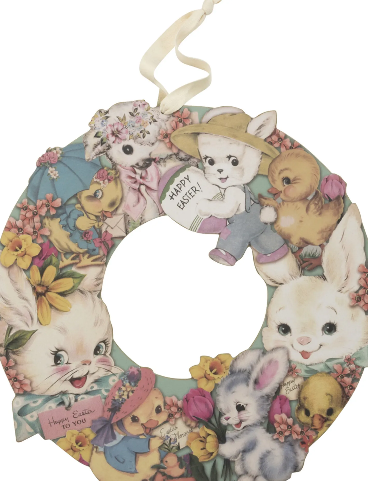 Primitives By Kathy 14" Wooden Easter Bunny Wreath 34805 Online