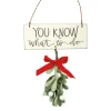 Primitives By Kathy 5" You Know What To Do Felt Mistletoe Christmas Ornament 102924 New