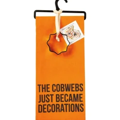 Primitives By Kathy Cobwebs Became Decorations Halloween Kitchen Towel and Cookie Cutter Set 107002 Best